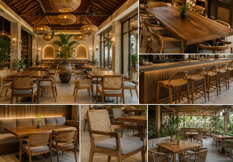 custom furniture restaurant in Bali