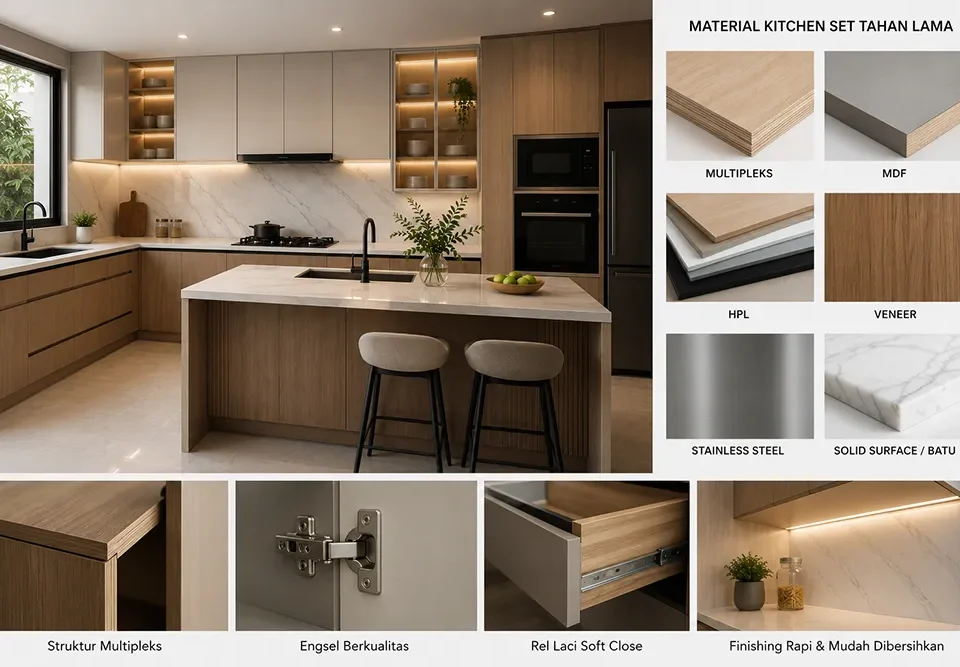 material kitchen set tahan lama, Kitchen Set Denpasar
