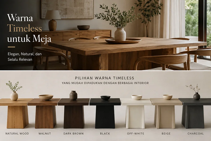 warna timeless untuk meja